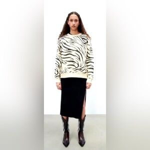Zara Zebra Print Women's Sweatshirt